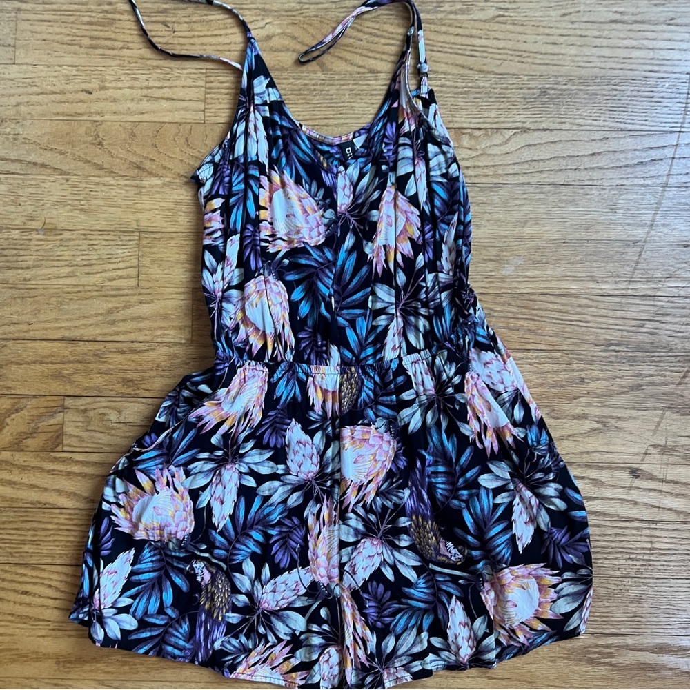 Floral Romper Beach Cover Up